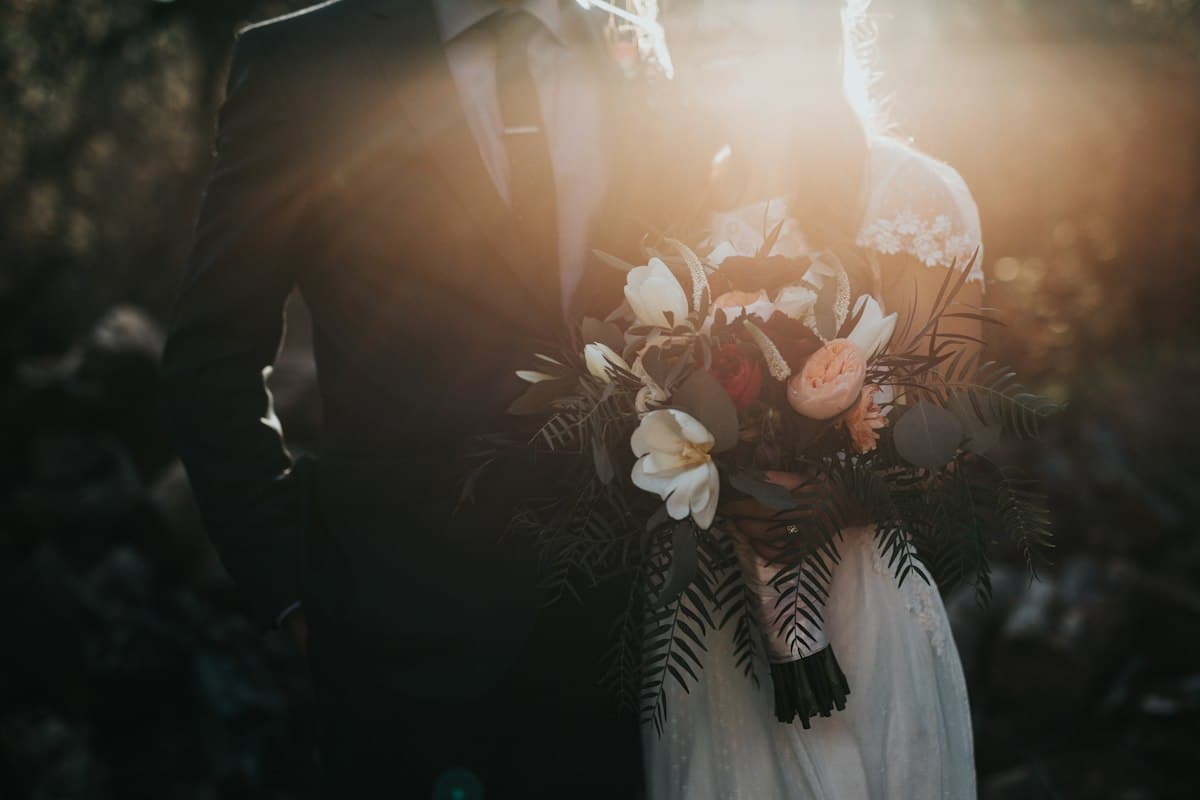 Bouquet in warm backlight